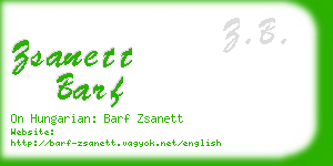 zsanett barf business card